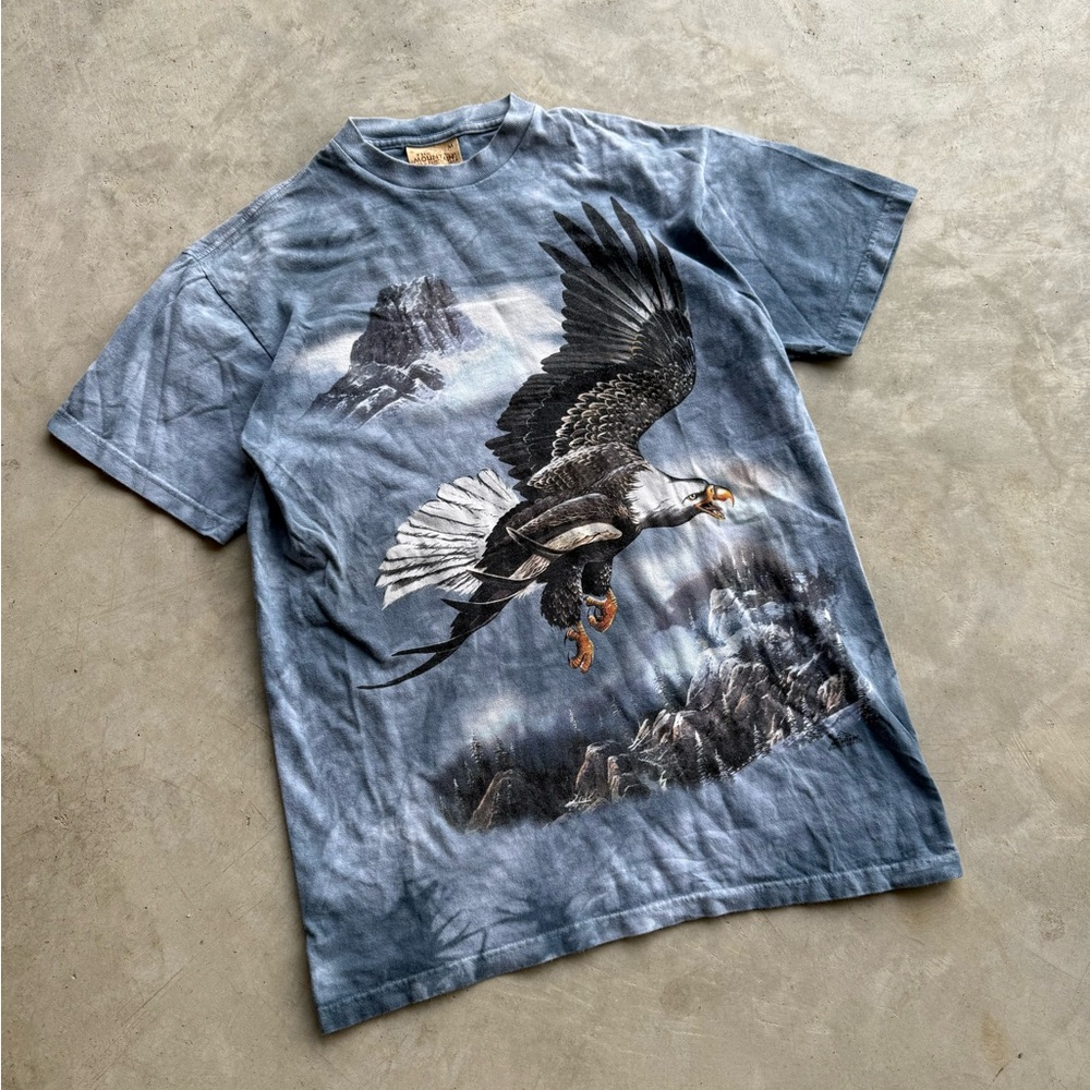 Vintage The Mountain Eagle Graphic Tie-Dye Tee - Medium